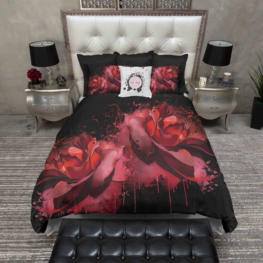 Bleeding Red Rose Bedding Collection