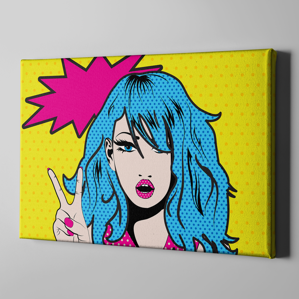 Pop Culture Comic CREAM Gallery Wrapped Canvas