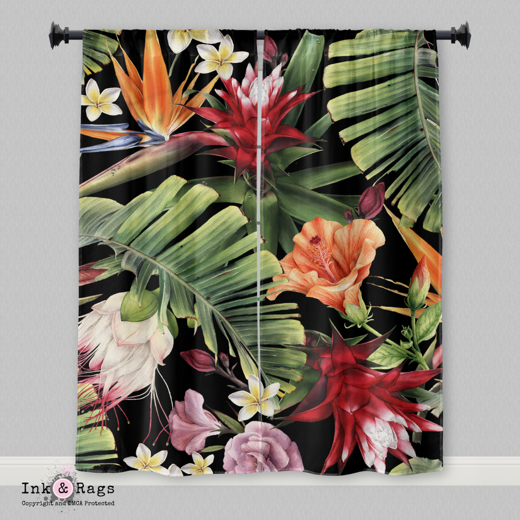 Tropical Paradise Poppy Curtains
