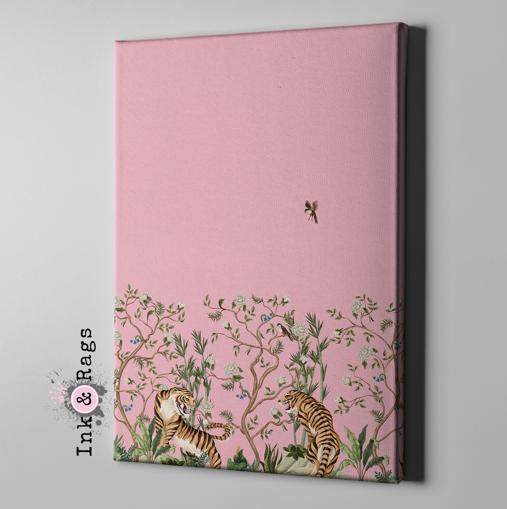 Pink Tiger Gallery Wrapped Canvas
