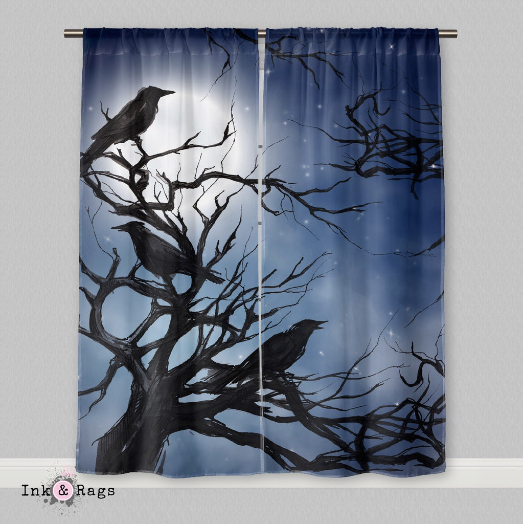 Ravens in the Moonlight Curtains