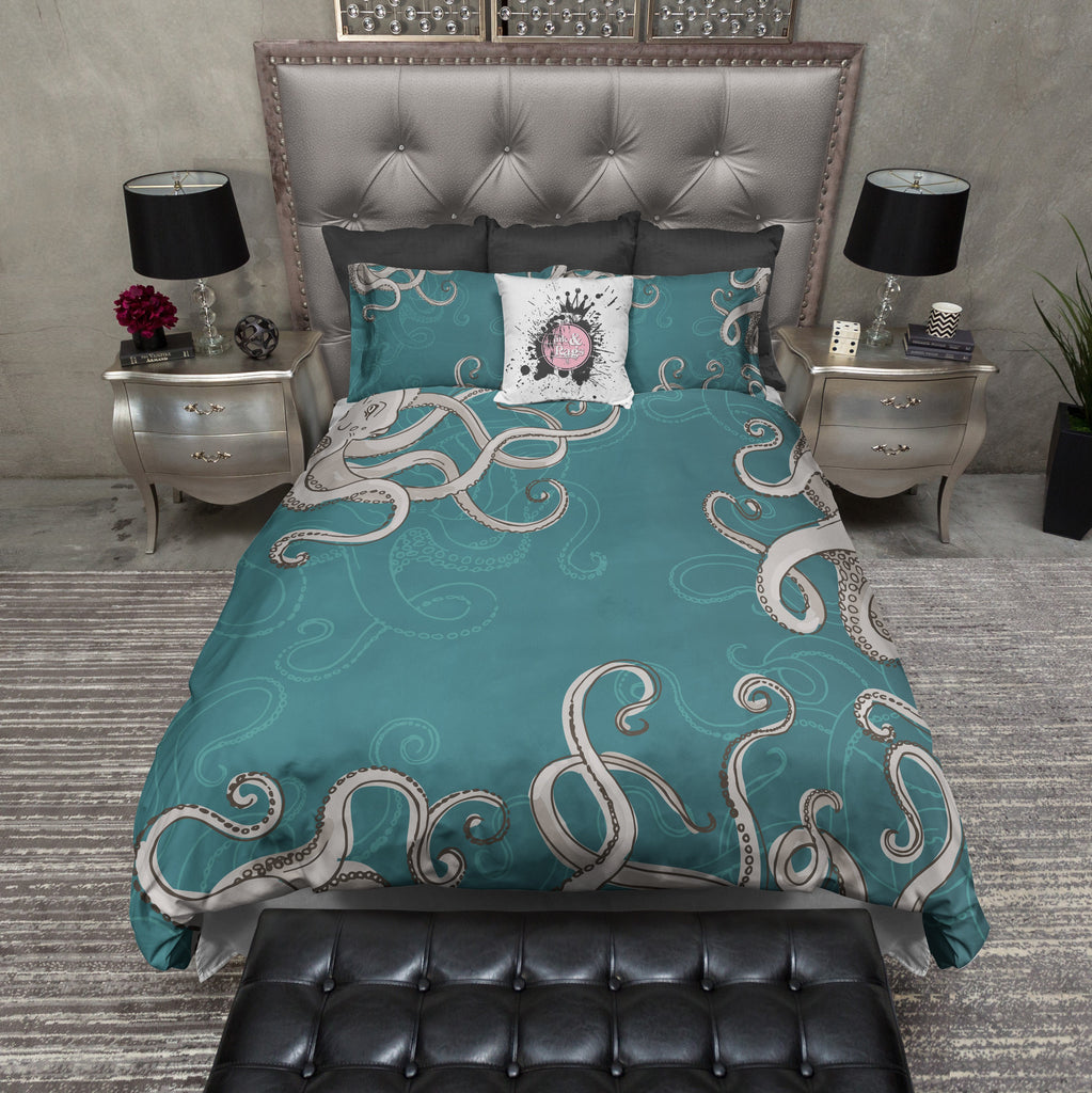 Teal Octopus Bedding Collection