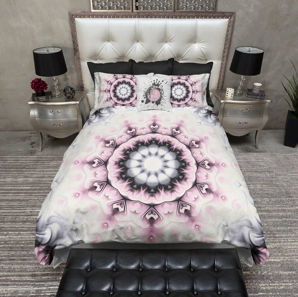 Pink Liquid Mandala Bedding Collection