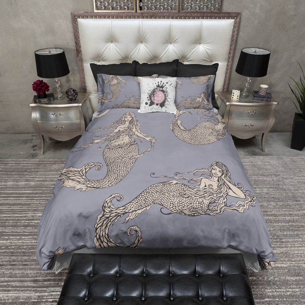 Dusky Purple Mermaid Bedding Collection