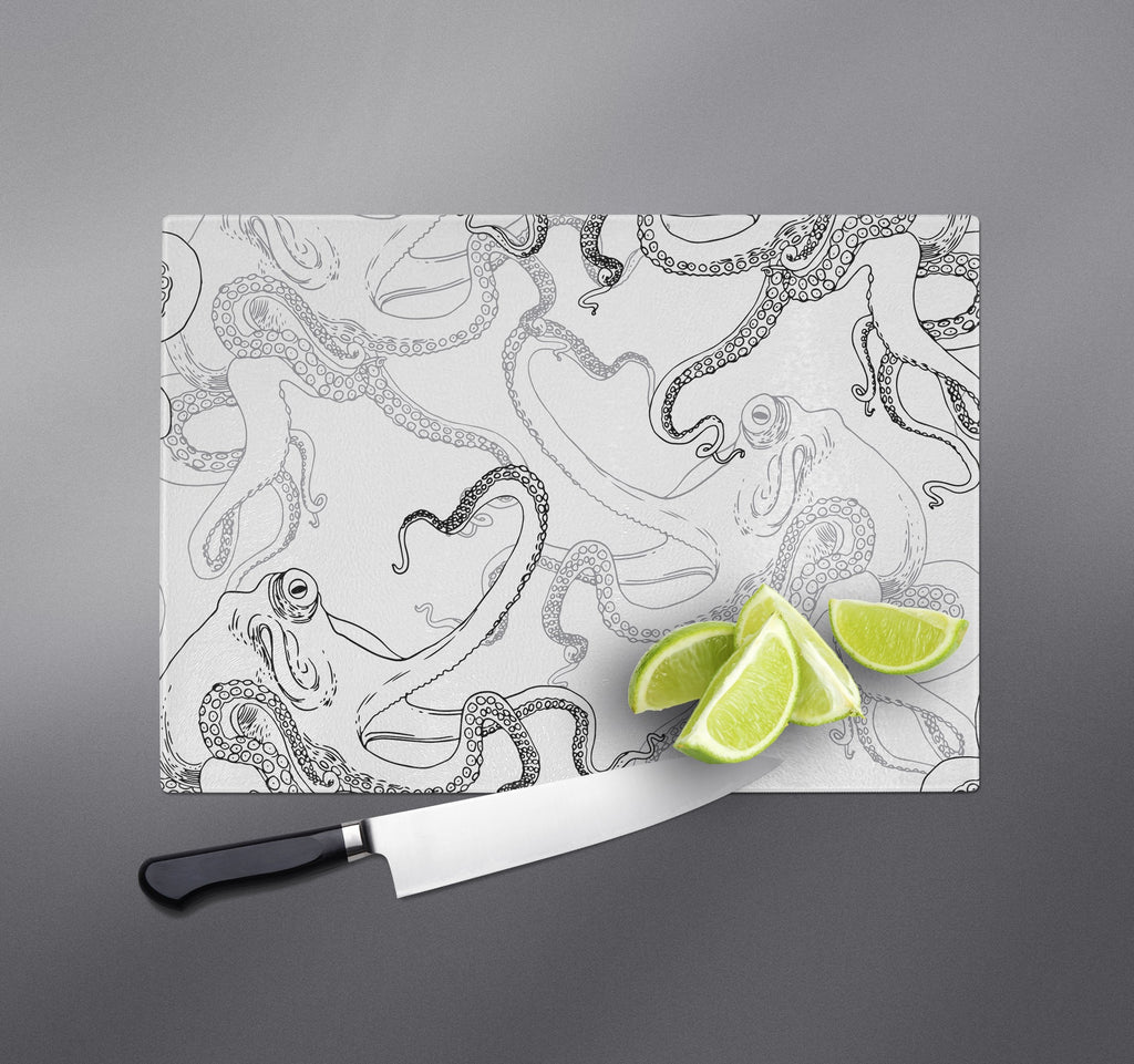 White Octopus Cutting Boards