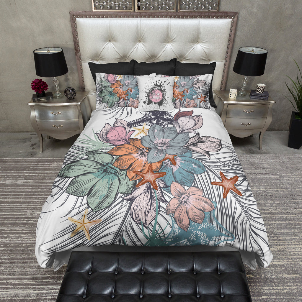 Tropical Flower and Starfish Bedding Collection