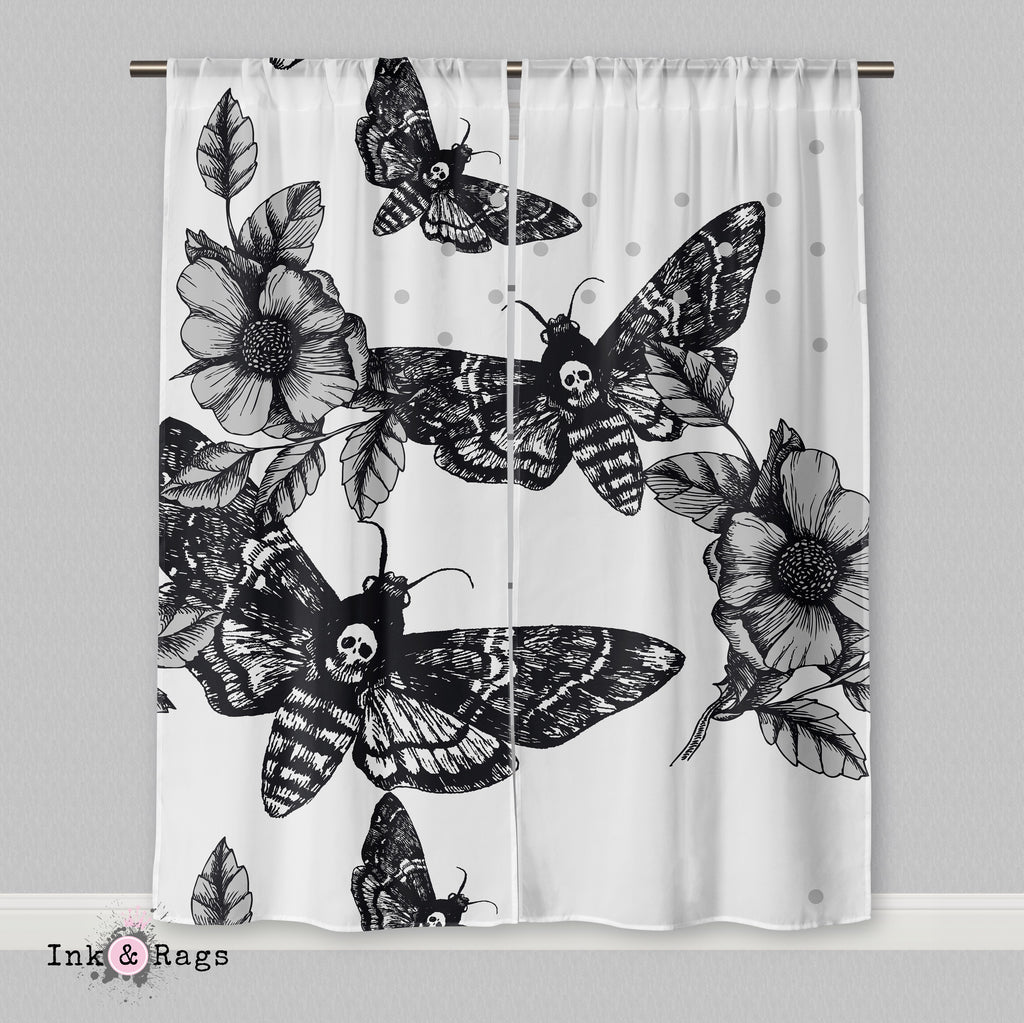 Death Moth and Flower Curtains