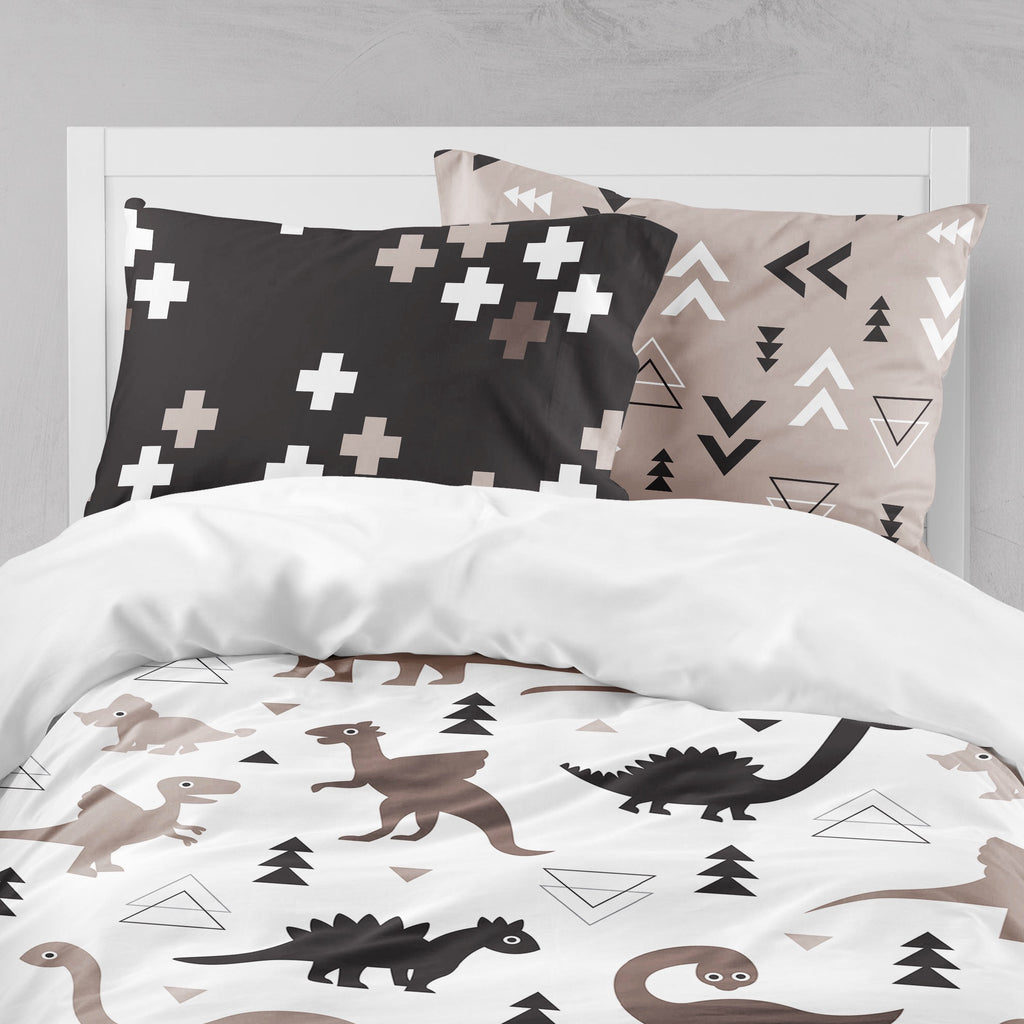 Geometric Dino Triangle Dinosaur Crib and Toddler Bedding Collection