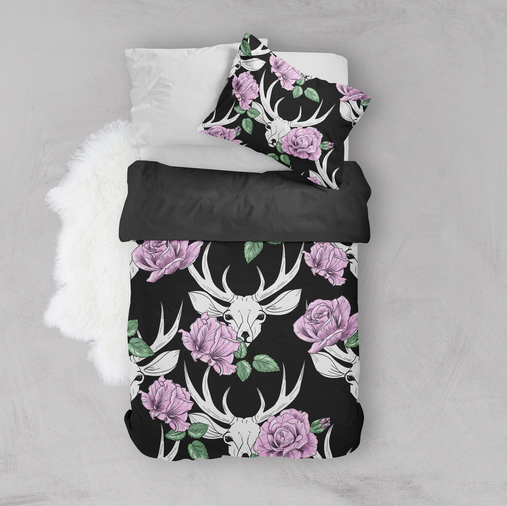 Little Dear Pink Rose and Deer Crib and Toddler Bedding Collection