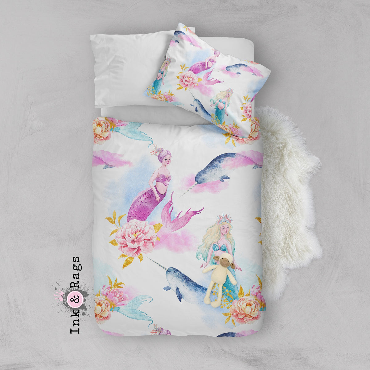 Narwhal crib online bedding