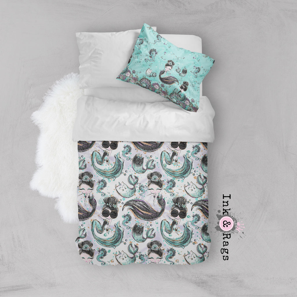 Breakfast At Tiffany Audrey Mermaid Caticorn Crib and Toddler Bedding Collection