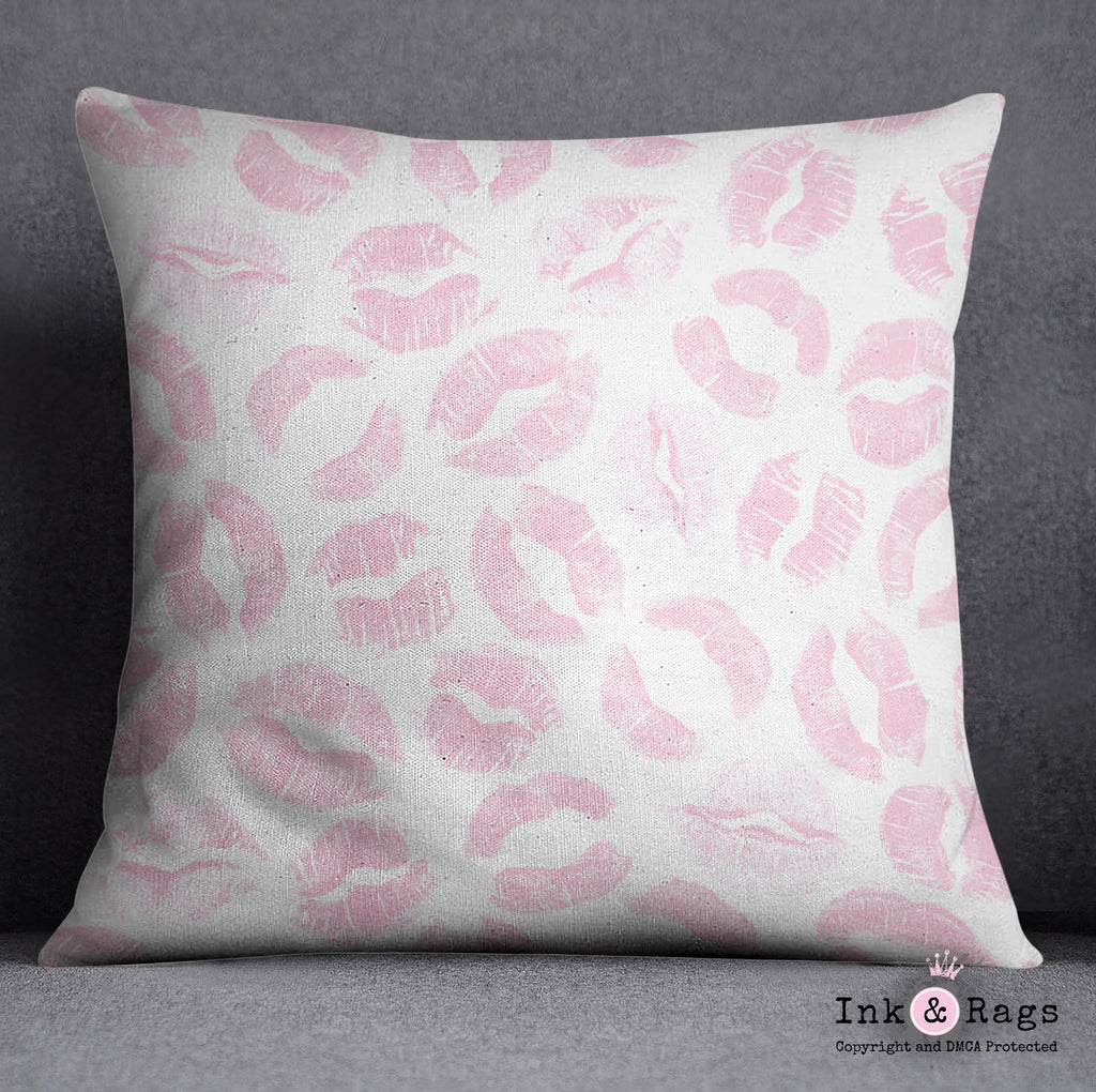 Pink Kiss Lip Print Crib and Toddler Bedding Collection
