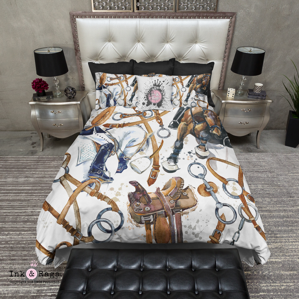 Watercolor Western Equestrian Horse Bedding Collection