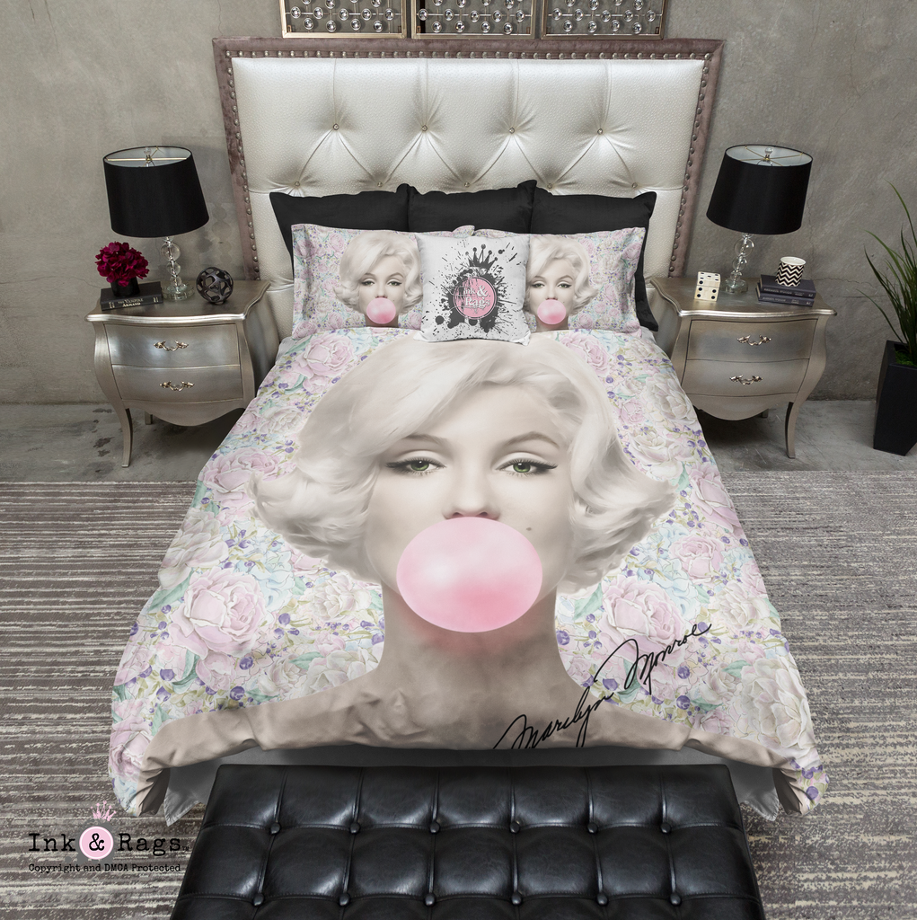 Pastel Rose Marilyn Monroe Bubble Gum Bedding Collection