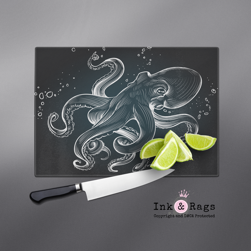 Octo Bubbles Octopus Cutting Boards