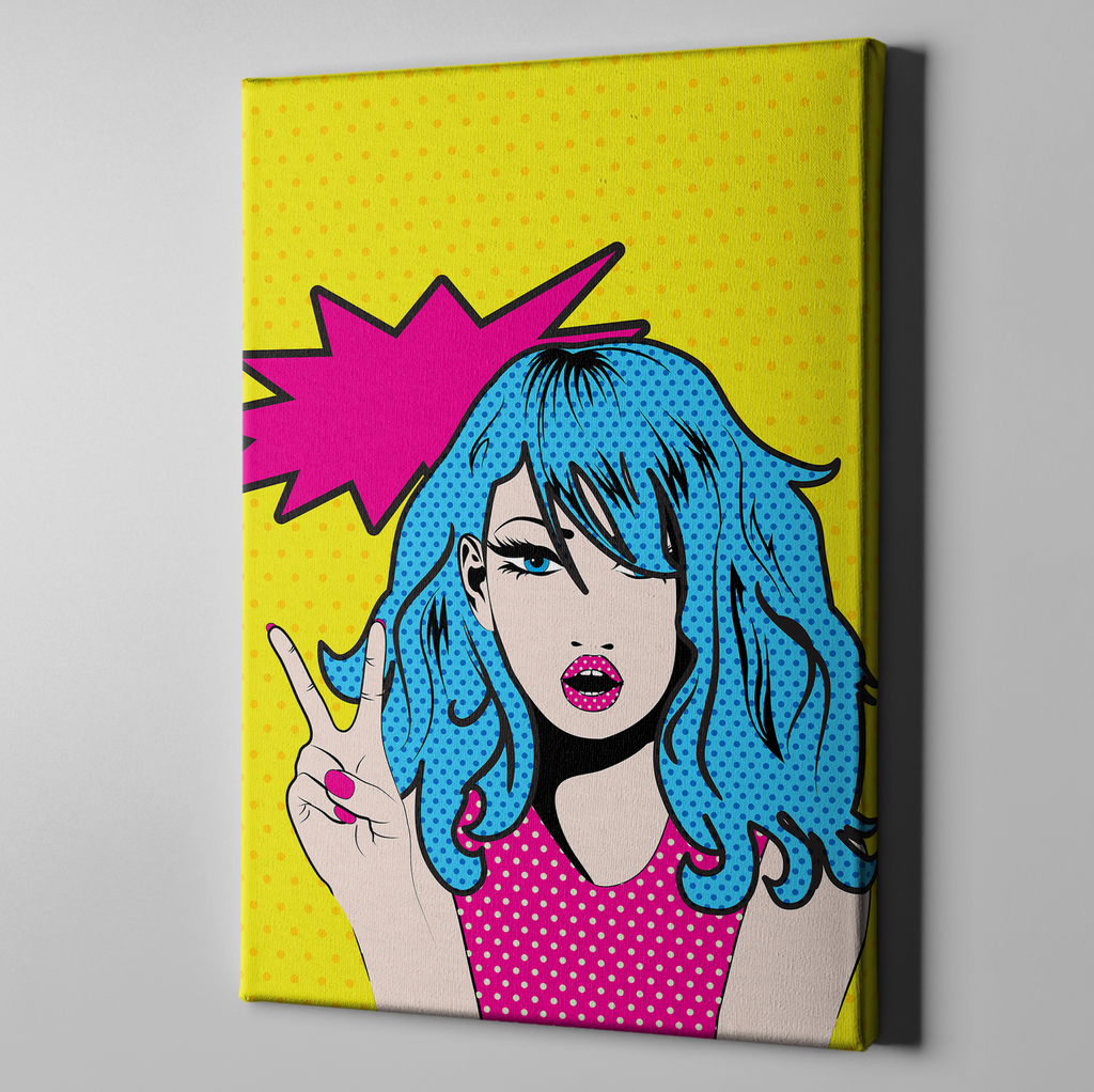 Pop Culture Comic CREAM Gallery Wrapped Canvas