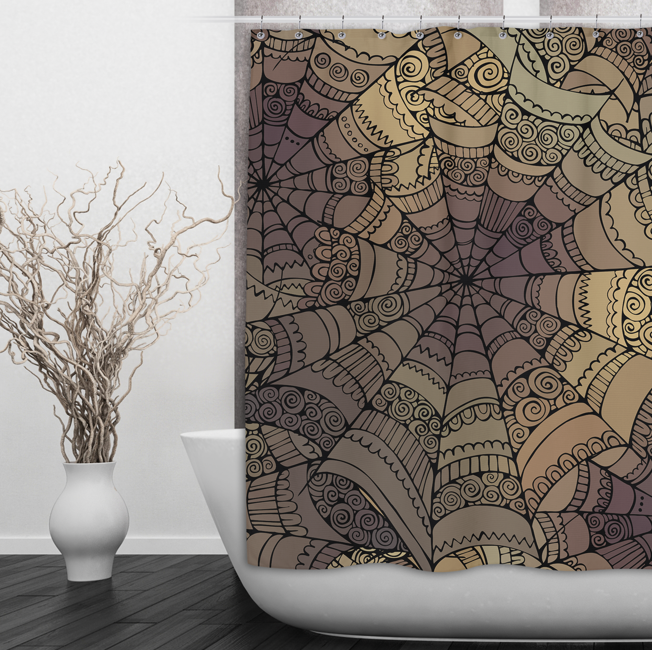 Mandala shower discount curtain