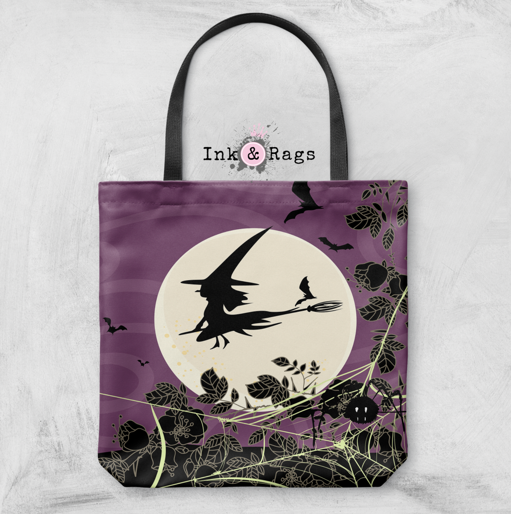 Full Moon Witch Halloween Tote