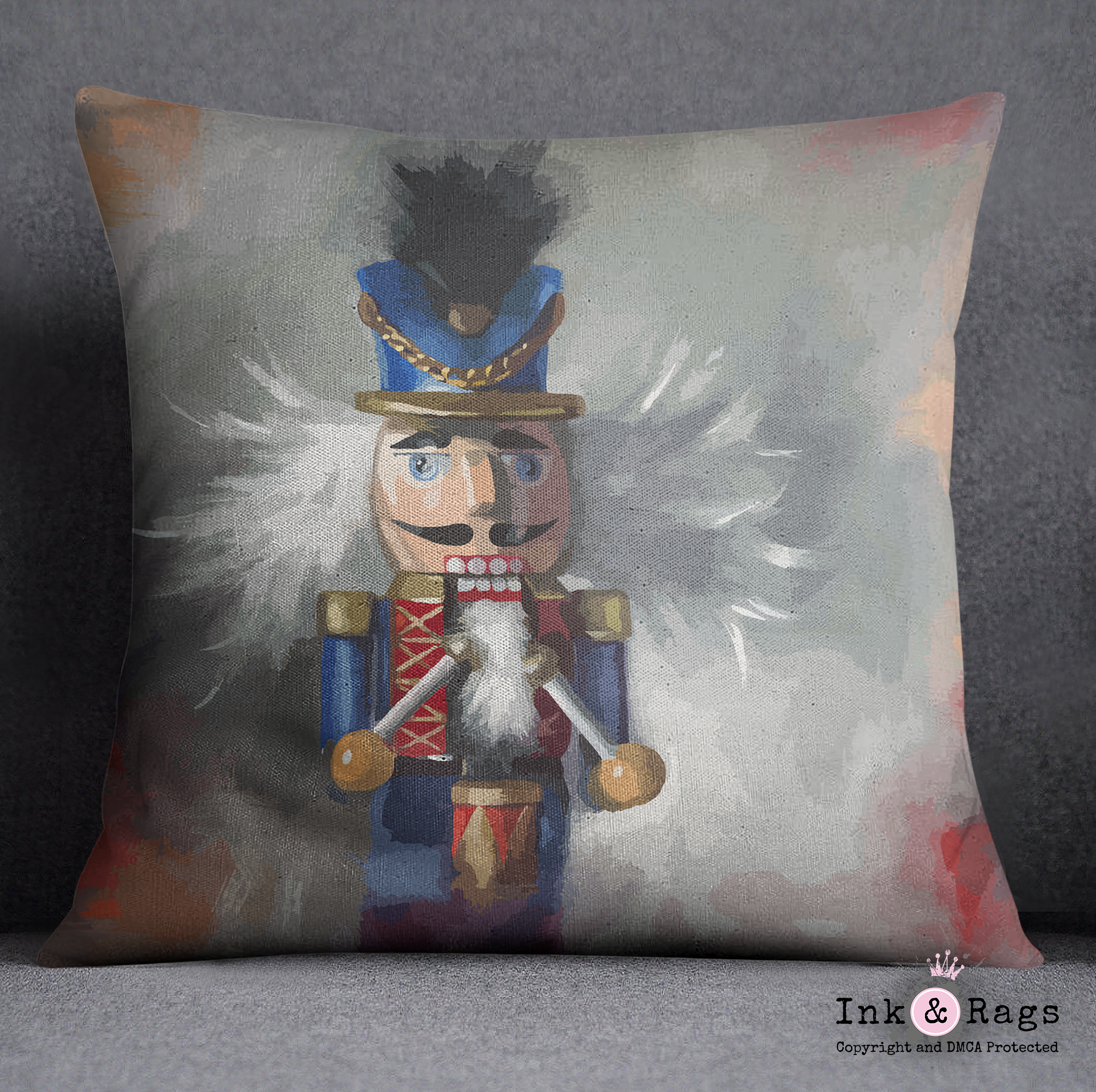 Nutcracker top throw pillows