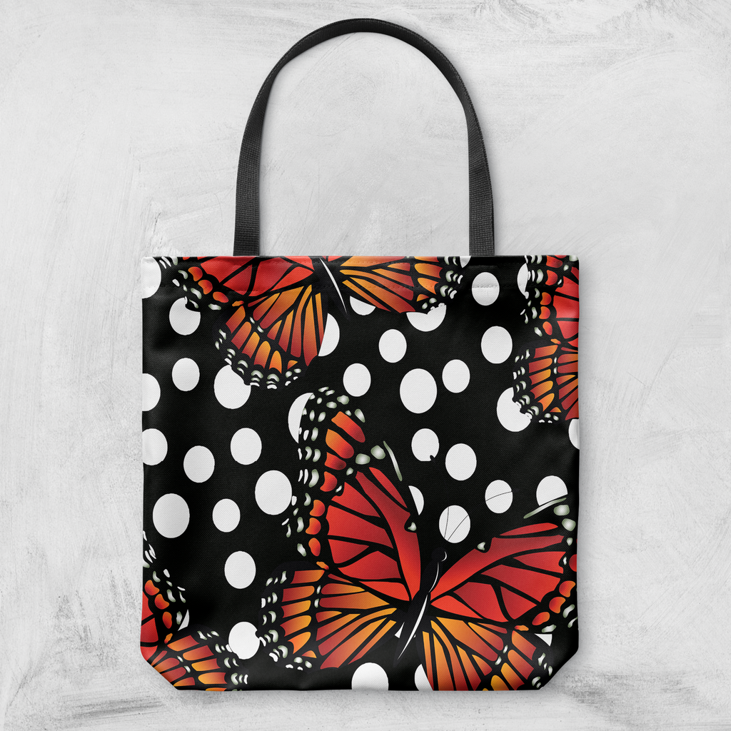 Monarch Butterfly Polka Dot Casual Tote