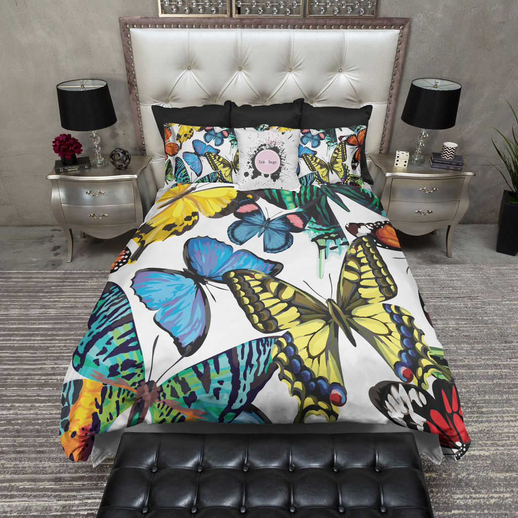 Technicolor Butterfly Bedding Collection