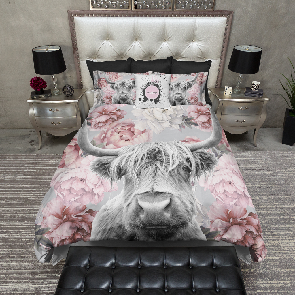 My Pretty Pink Scottish Longhorn Bedding Collection