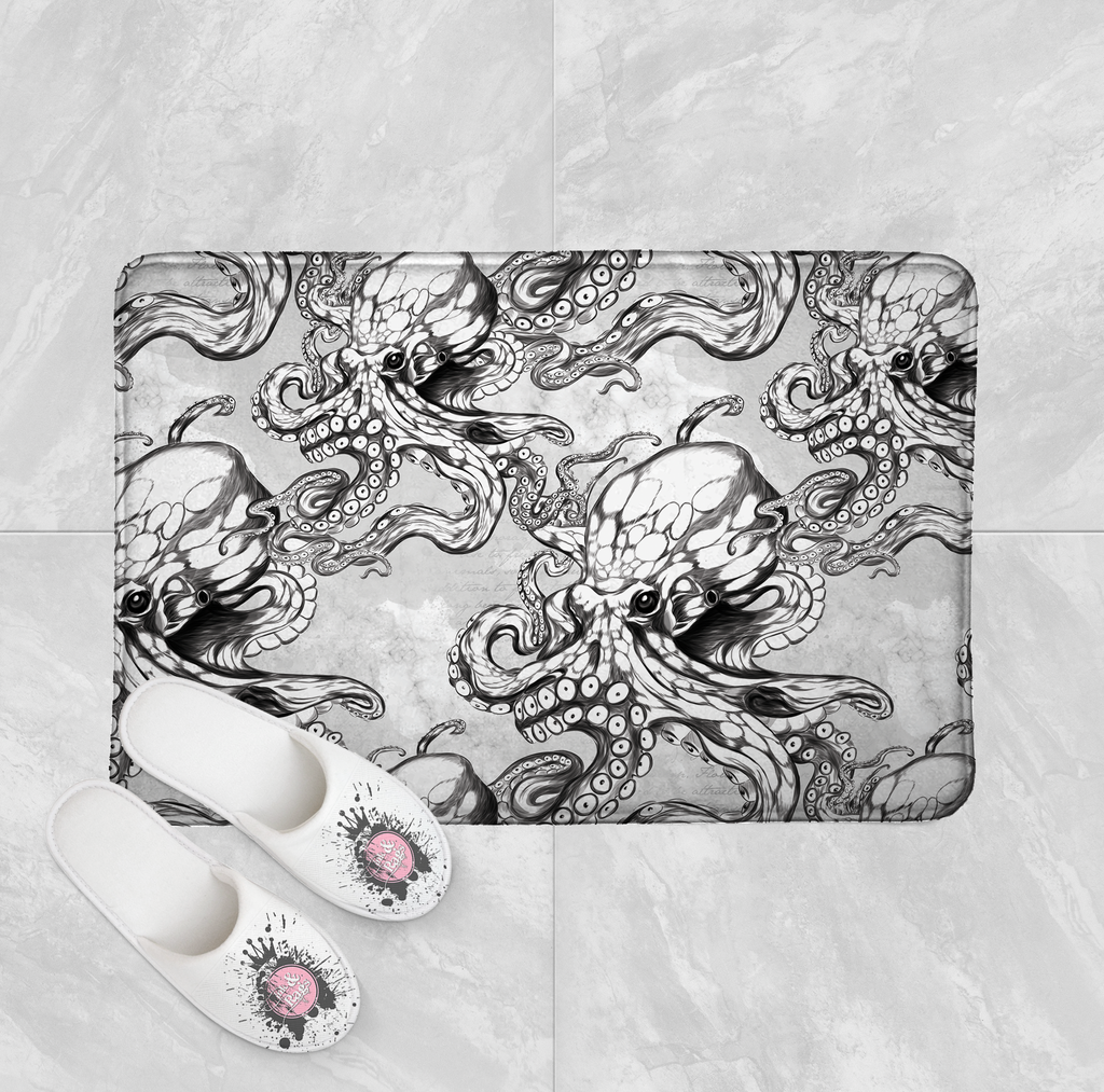 Grey's Octo Shower Curtains and Optional Bath Mats