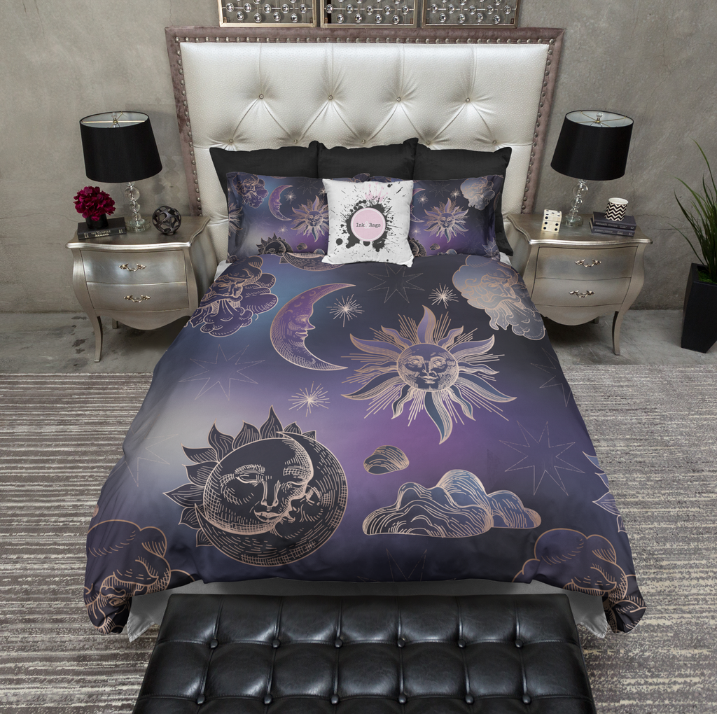 Purple Sky Celestial Bedding Collection
