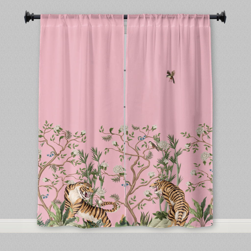 Pink Tiger Curtains