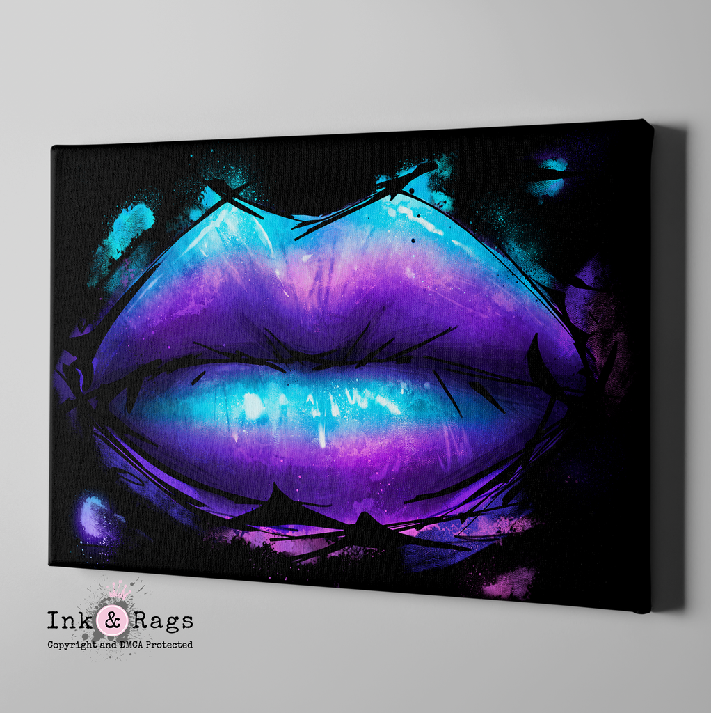 Mood Lips Gallery Wrapped Canvas