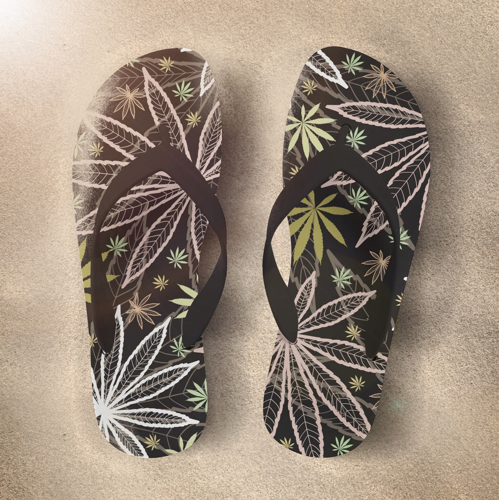 Cannabis Marijuana Style Flip Flop