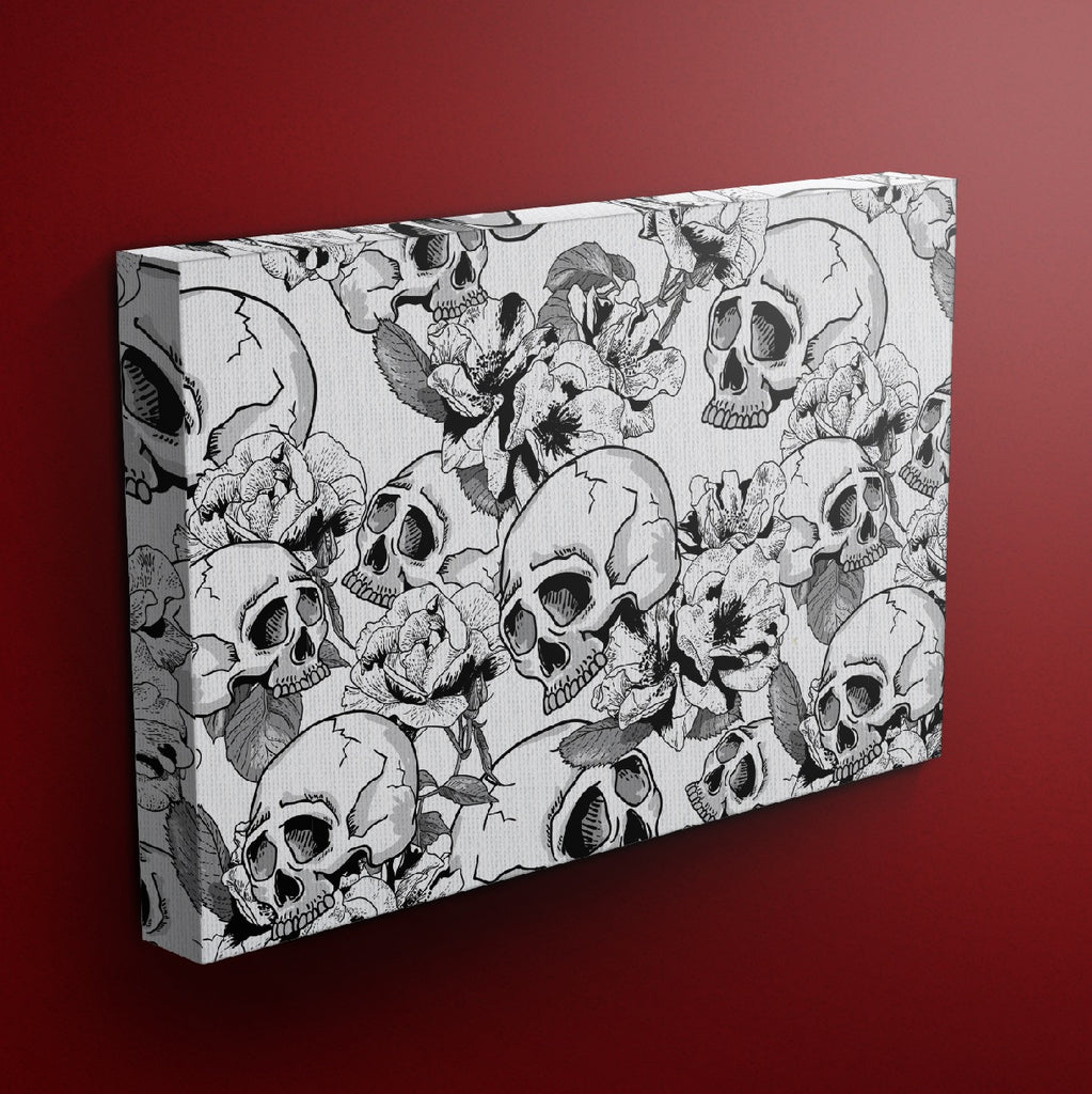 Black and White Sexy Skull Gallery Wrapped Canvas