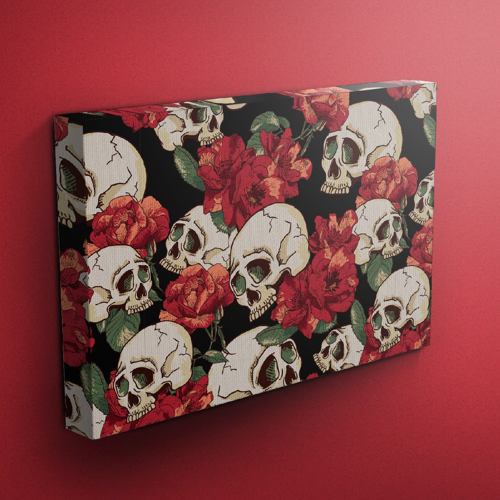 Sexy Red Skull Gallery Wrapped Canvas