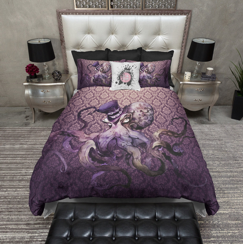 Gothoctopus Gothic Purple Octopus Bedding Collection
