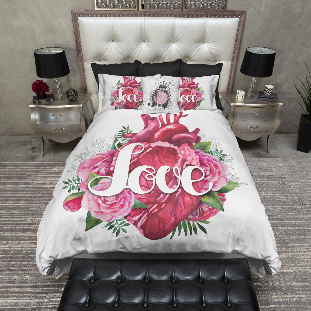Love Flower Anatomical Heart Bedding Collection