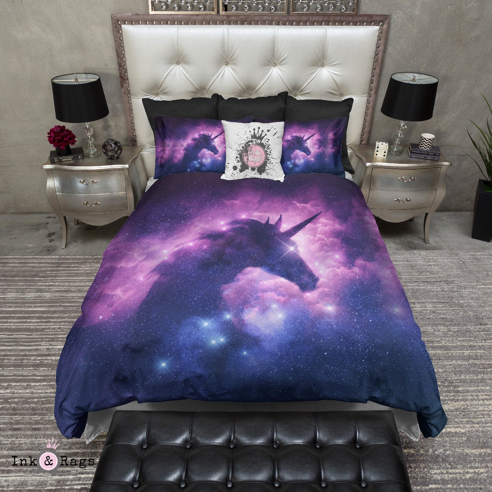 Unicorn Galaxy Bedding Collection Ink and Rags