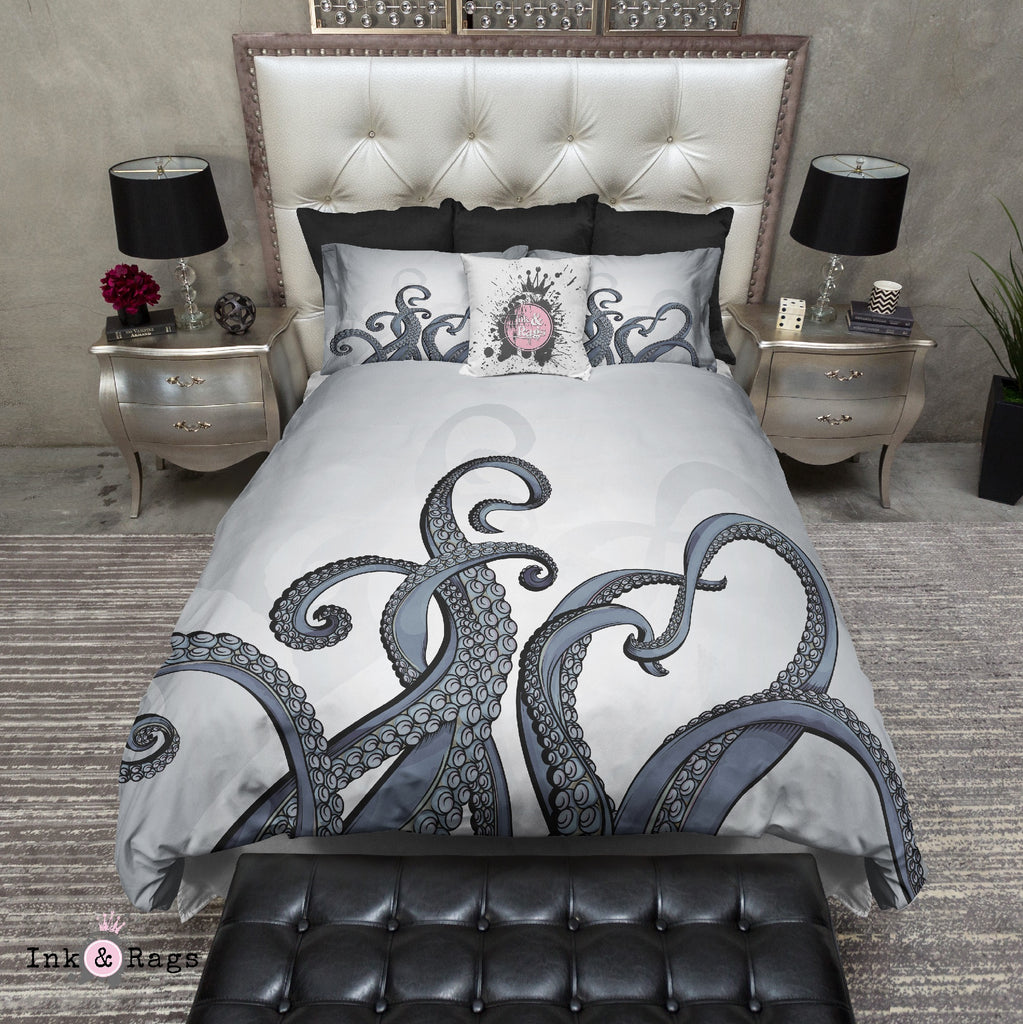 Slate Blue Octopus Tentacle Bedding Collection
