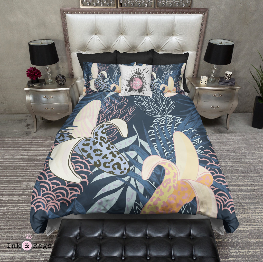 Banana Pineapple Leopard and Zebra Print Bedding Collection