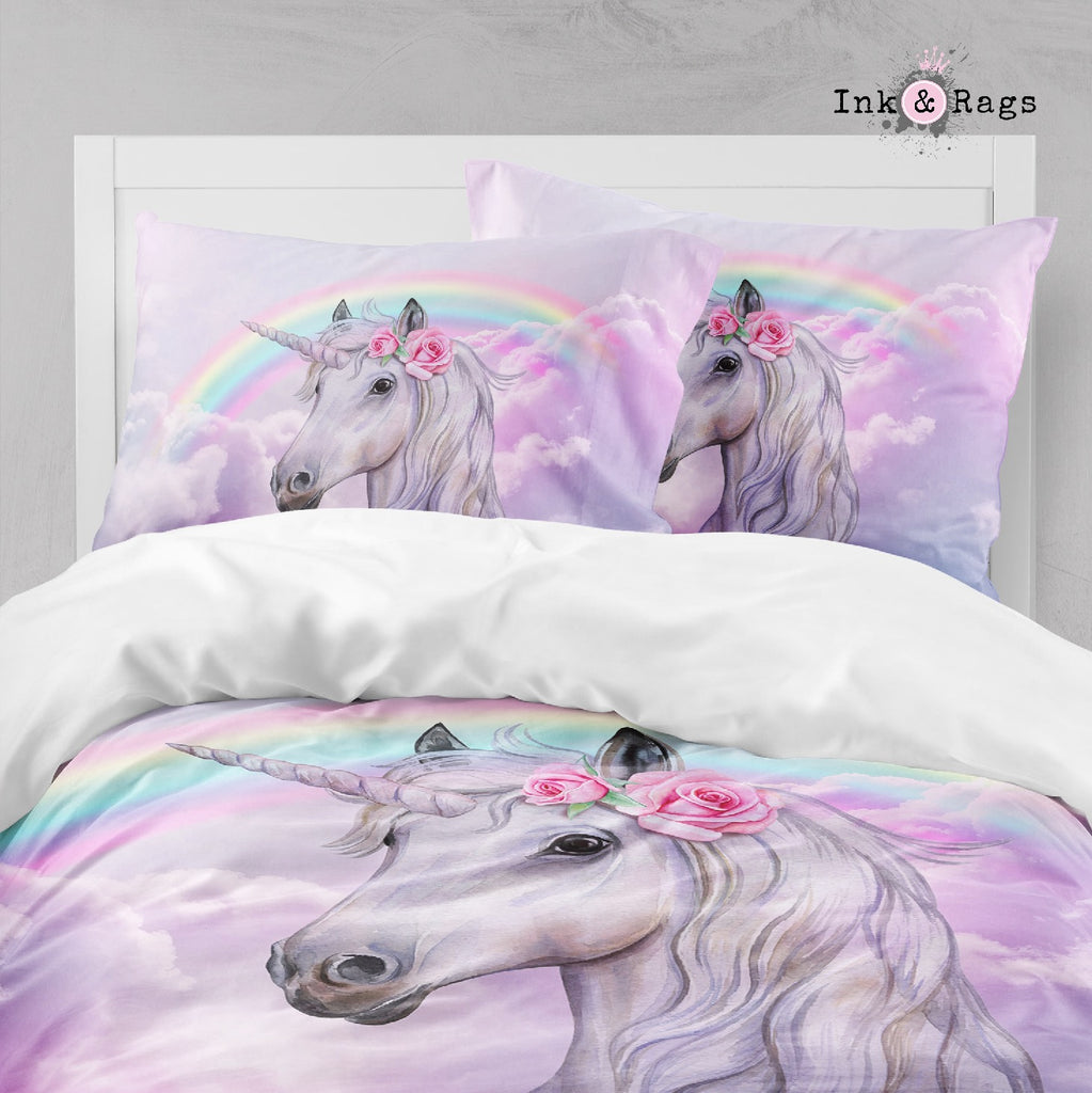 Rainbows and Roses Unicorn Big Kids Bedding
