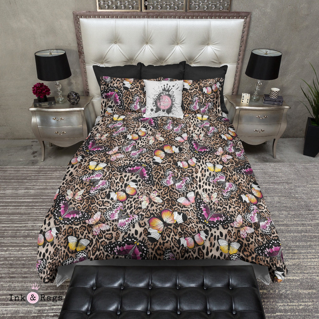 Leopard and Butterfly Bedding Collection