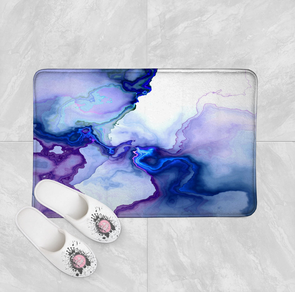 Electric Marble Shower Curtains and Optional Bath Mats