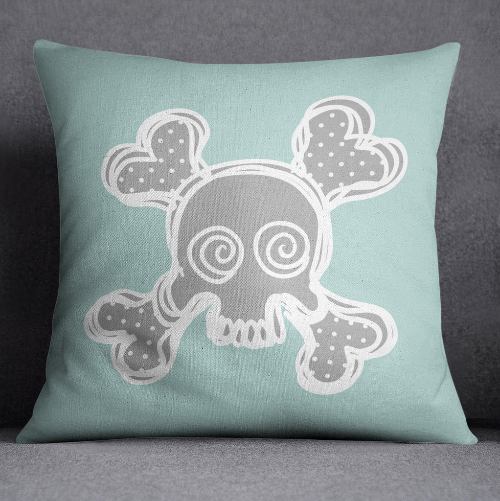 Skull and Crossbone Nursery Throw Pillow