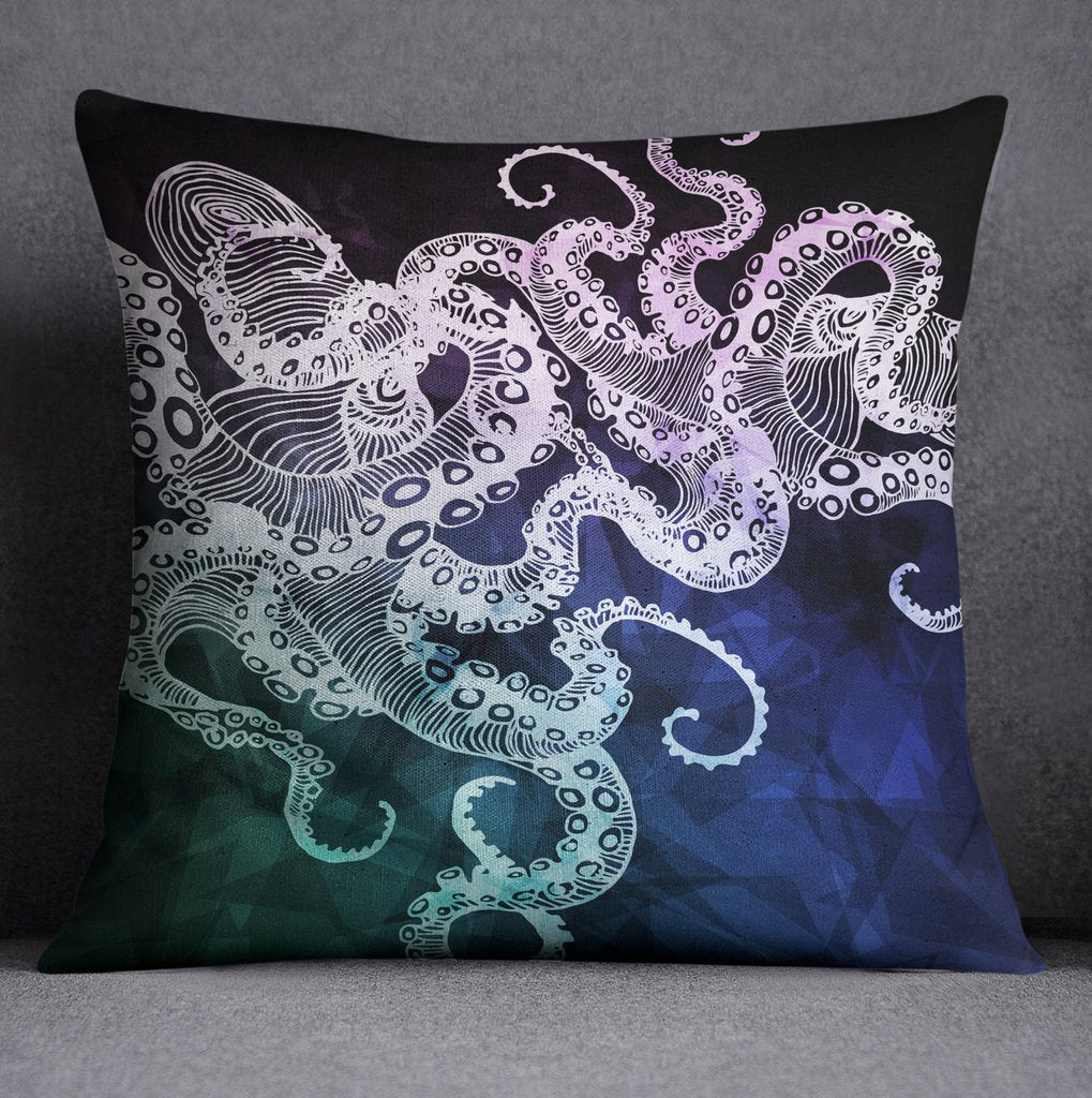 Midnight Octopus Throw Pillow