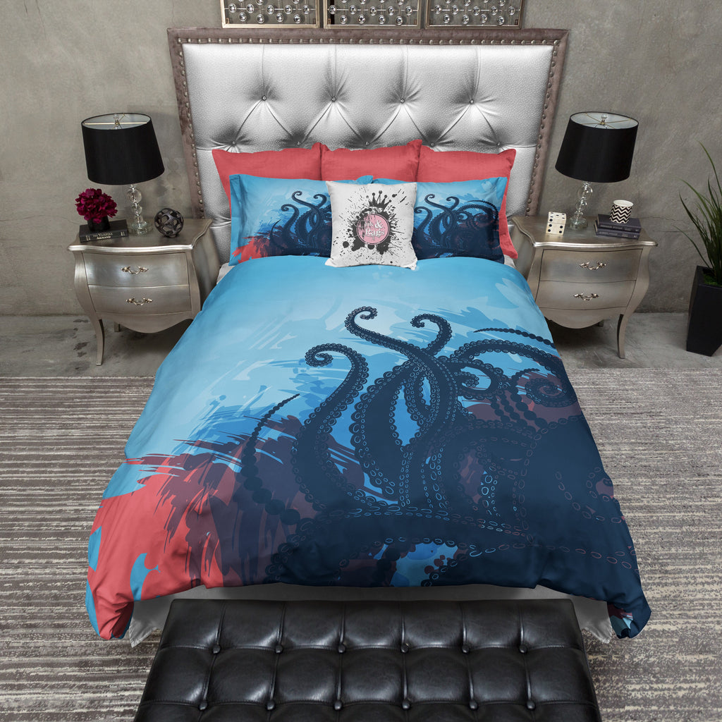 Deep Blue Sea Octopus Tentacle Bedding Collection