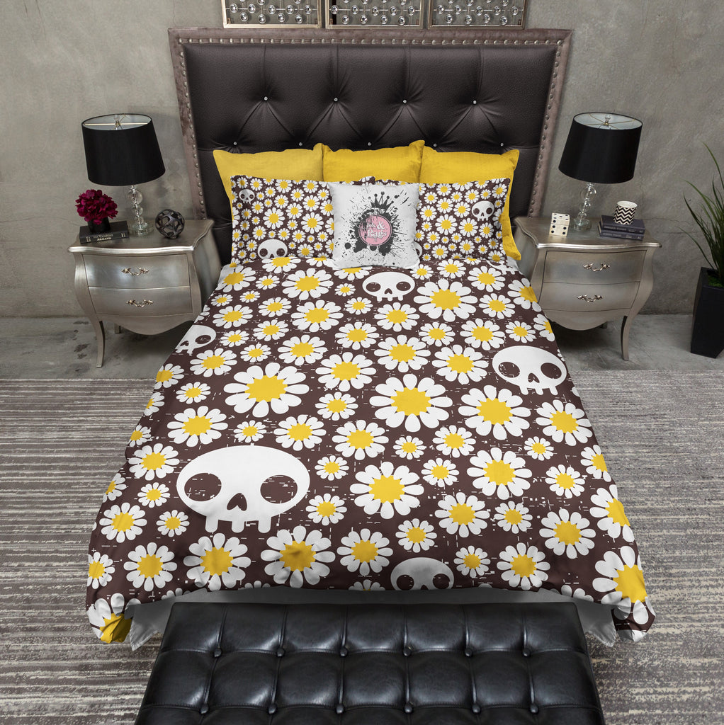 Pushing Up Daisies Skull Bedding Collection