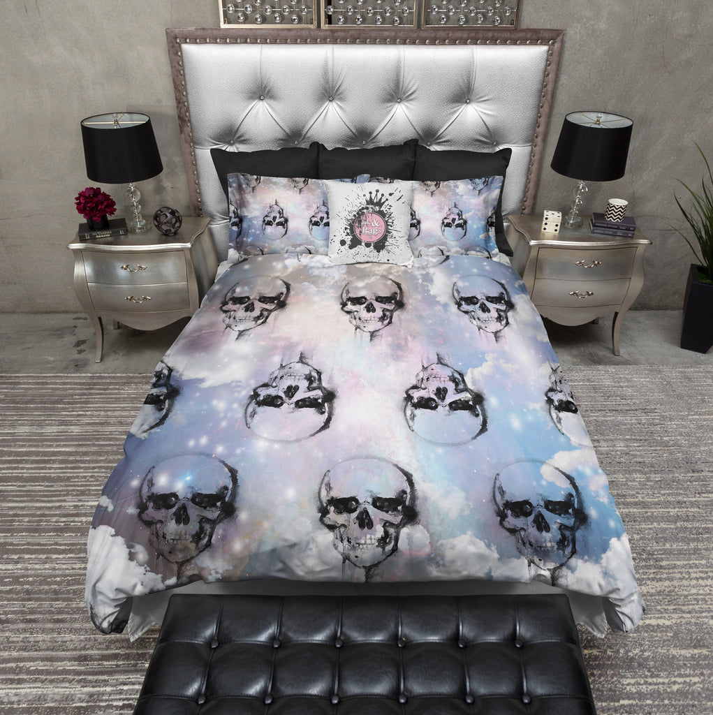 Heavenly Galaxy Skull Bedding Collection