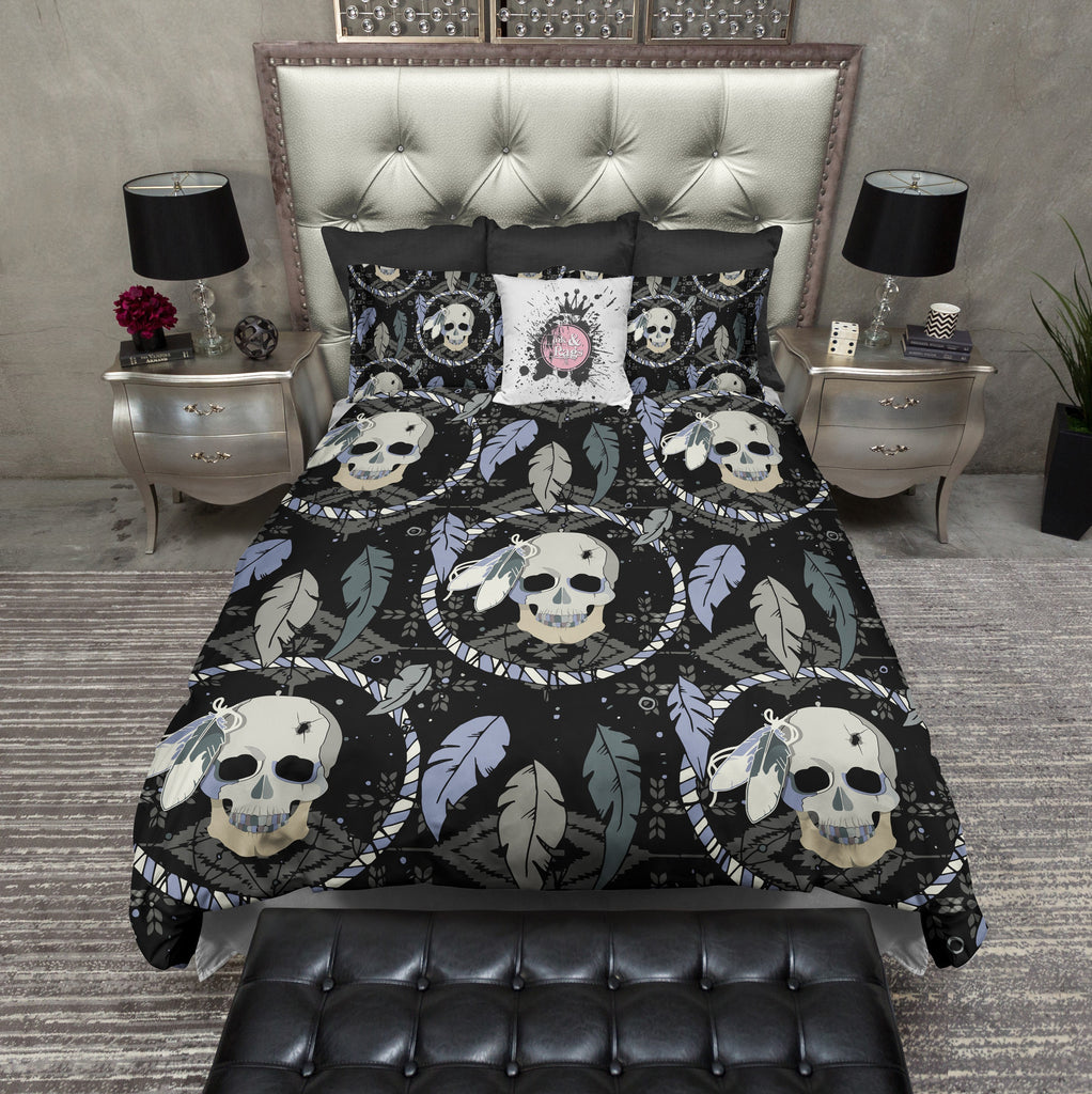 Dreamcatcher Feather Skull CREAM Bedding Collection