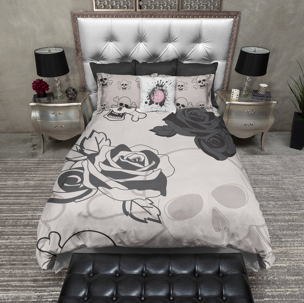 Roses and Lace Skull Bedding Collection