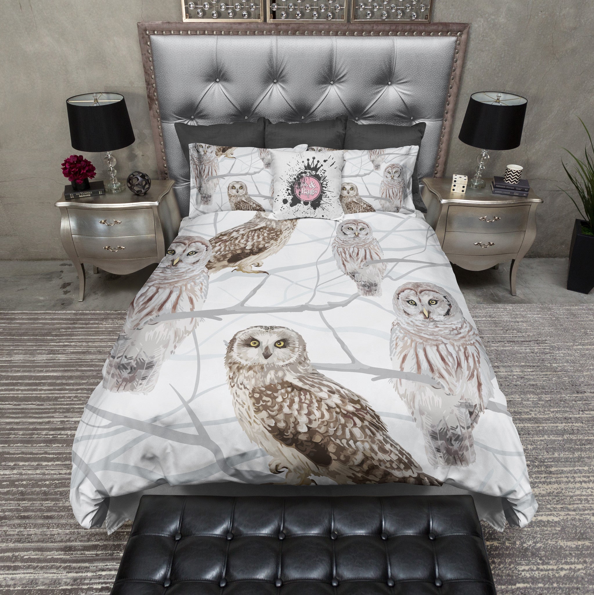 Snow and Owls Bedding Collection – Ink and Rags