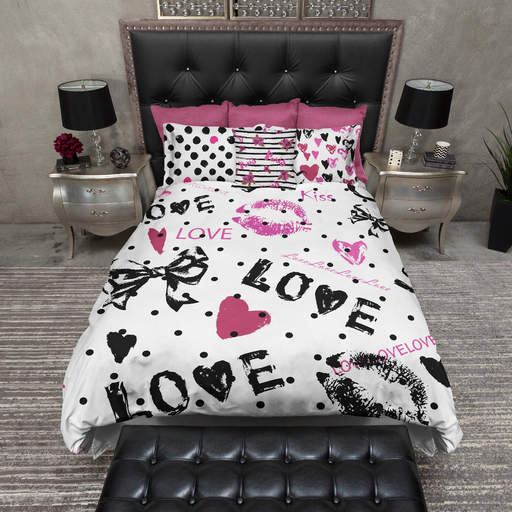 Pink Paris Love Bedding Collection